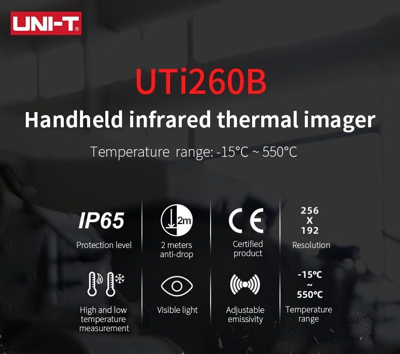 Тепловизор UNI-T UTi260B с макролинзой
