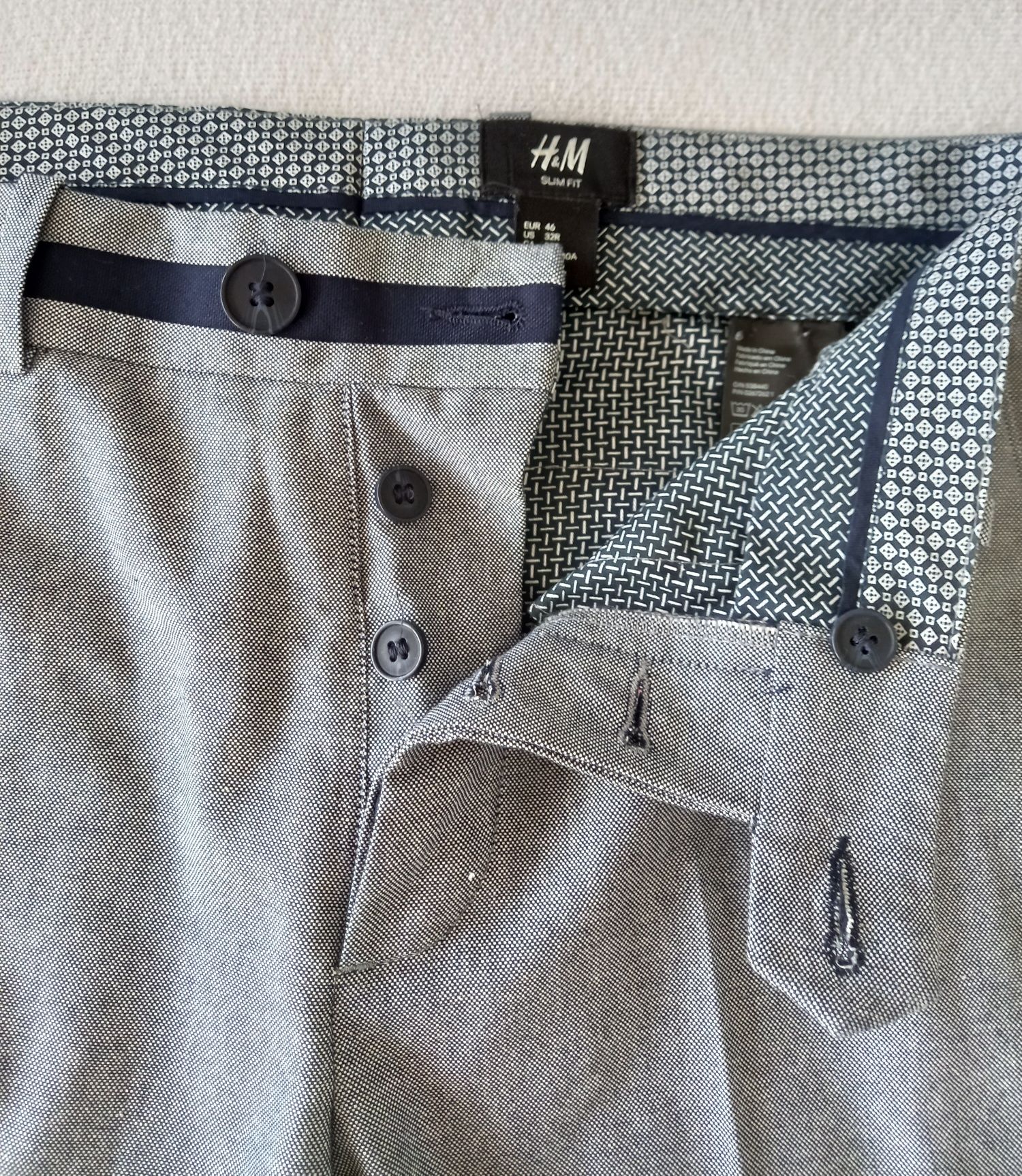 Spodnie męskie Slim Fit / H&M r.46