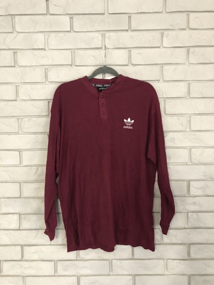 Bluzka adidas bordowa, prazkowana XL