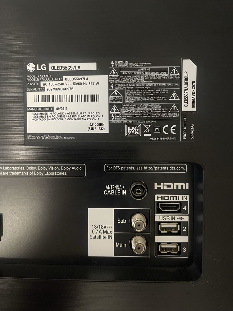 Lg  OLED55C97LA Запчастини .