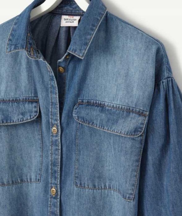 Tunika dziewczęca do leginsów Ala jeans KOSZULA JEANSOWA +PASEK TAO 86