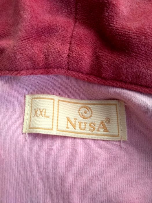 Халат женский. Велюровый. Розовый.