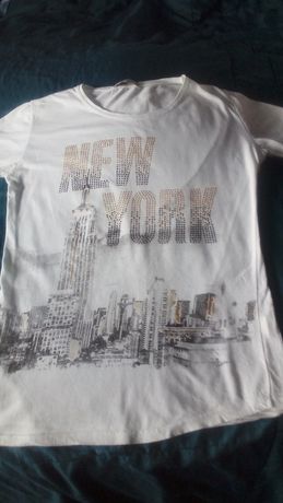 Wietrznie szafy bluzeczka t-shirt na krótki rękaw LONDON NEW YORK