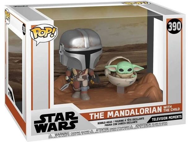 Funko POP Movie Moments Star Wars The Mandalorian With The Child #390