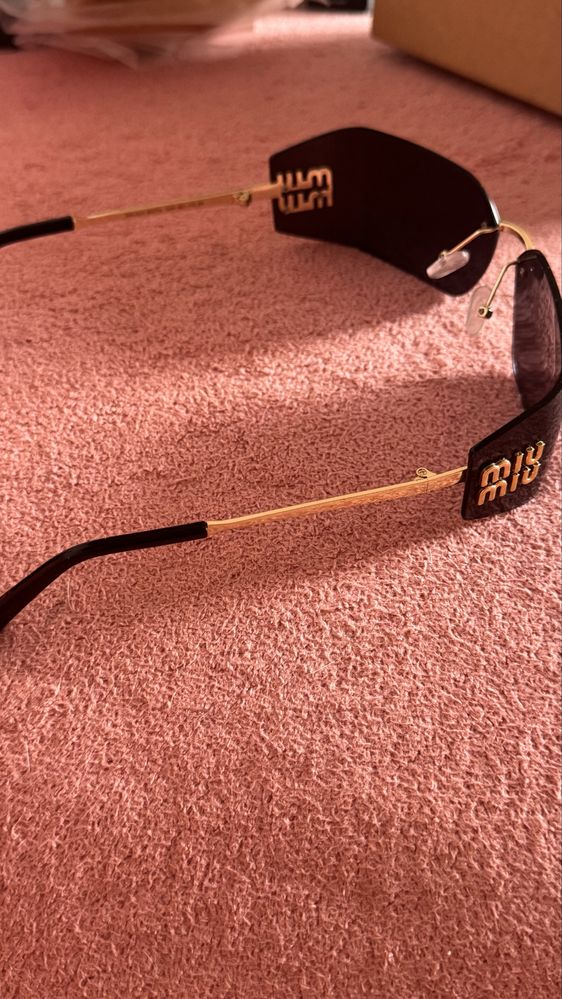 Okulary projektant miu miu prada zara czarne owe napis