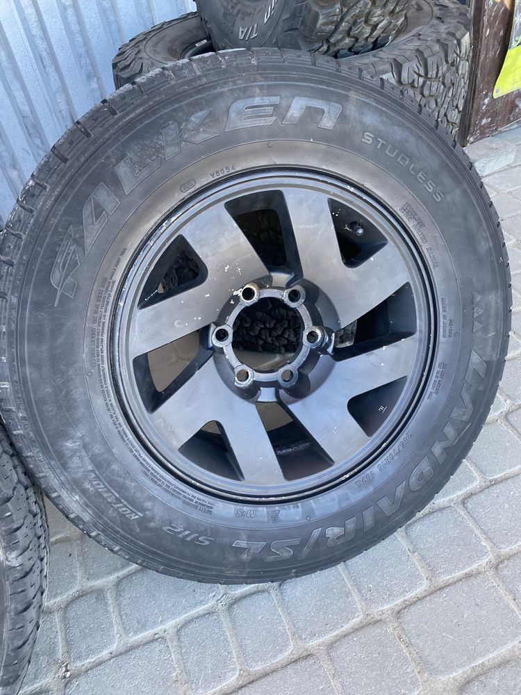 Колесо взборі 1шт запаска 2шт диск 6 139.7 16 L200 Pagero Navara шина