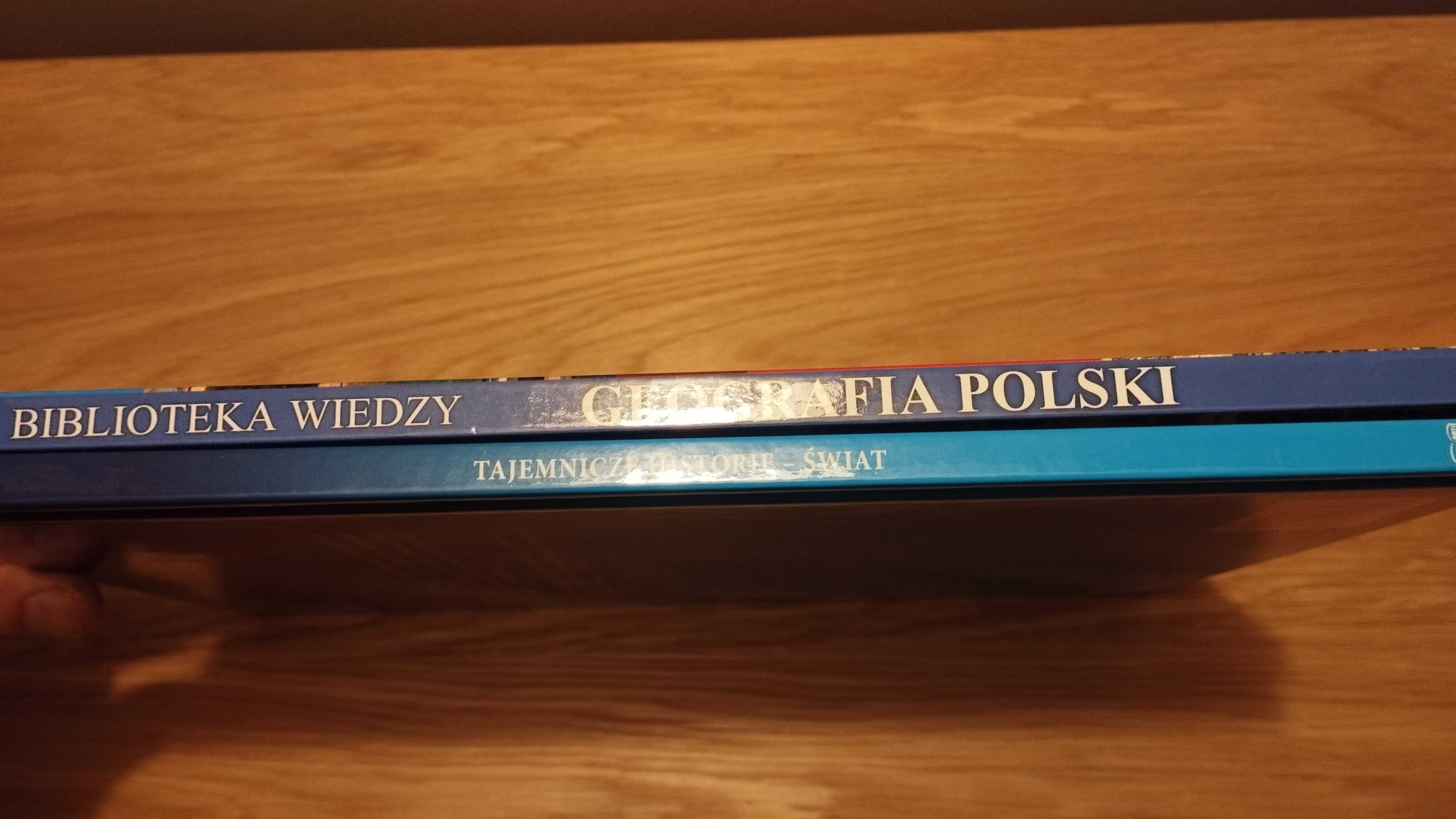 Książka album "Tajemnicze historie - Świat" i "Geografia Polski"