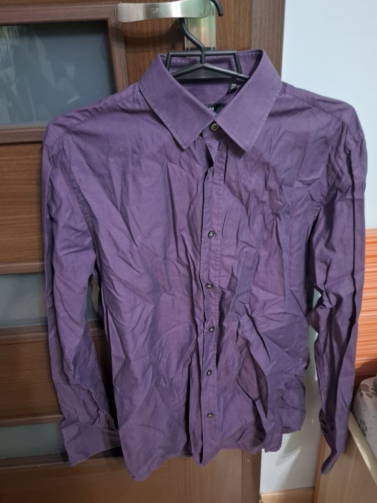 Fioletowa koszula Hugo Boss