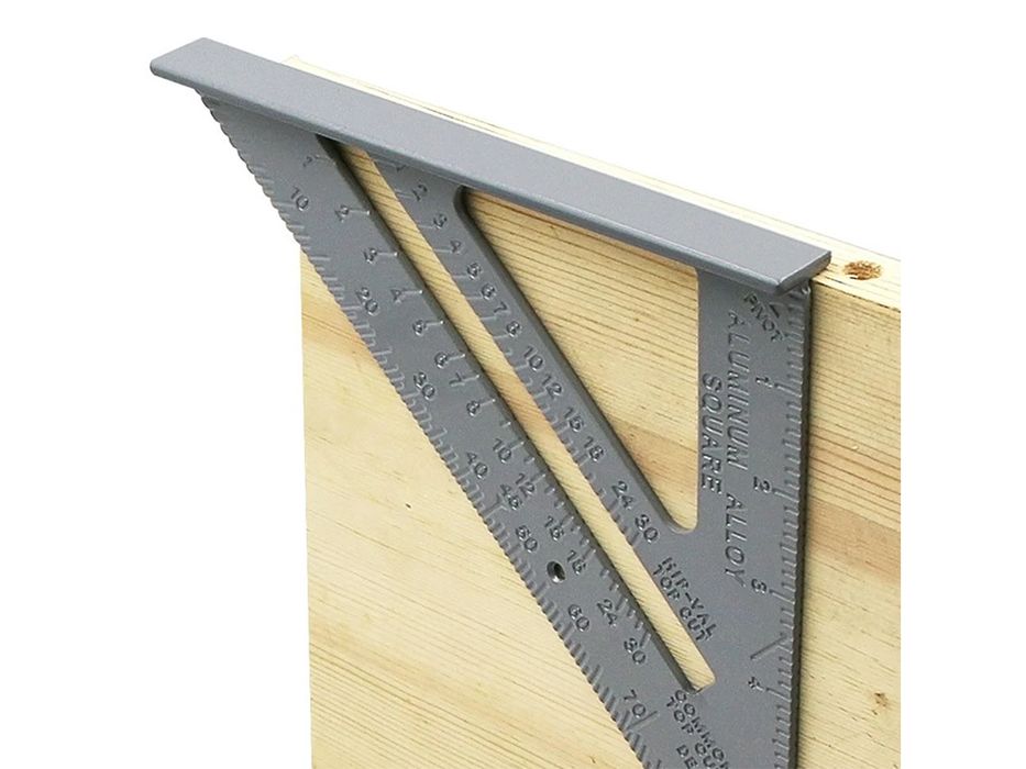 Duży Kątownik Stolarski Aluminiowy Przymiar Budowlany 180mm