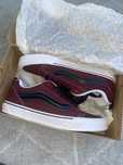 Кеди Vans skiool knu в кольорі бургунді