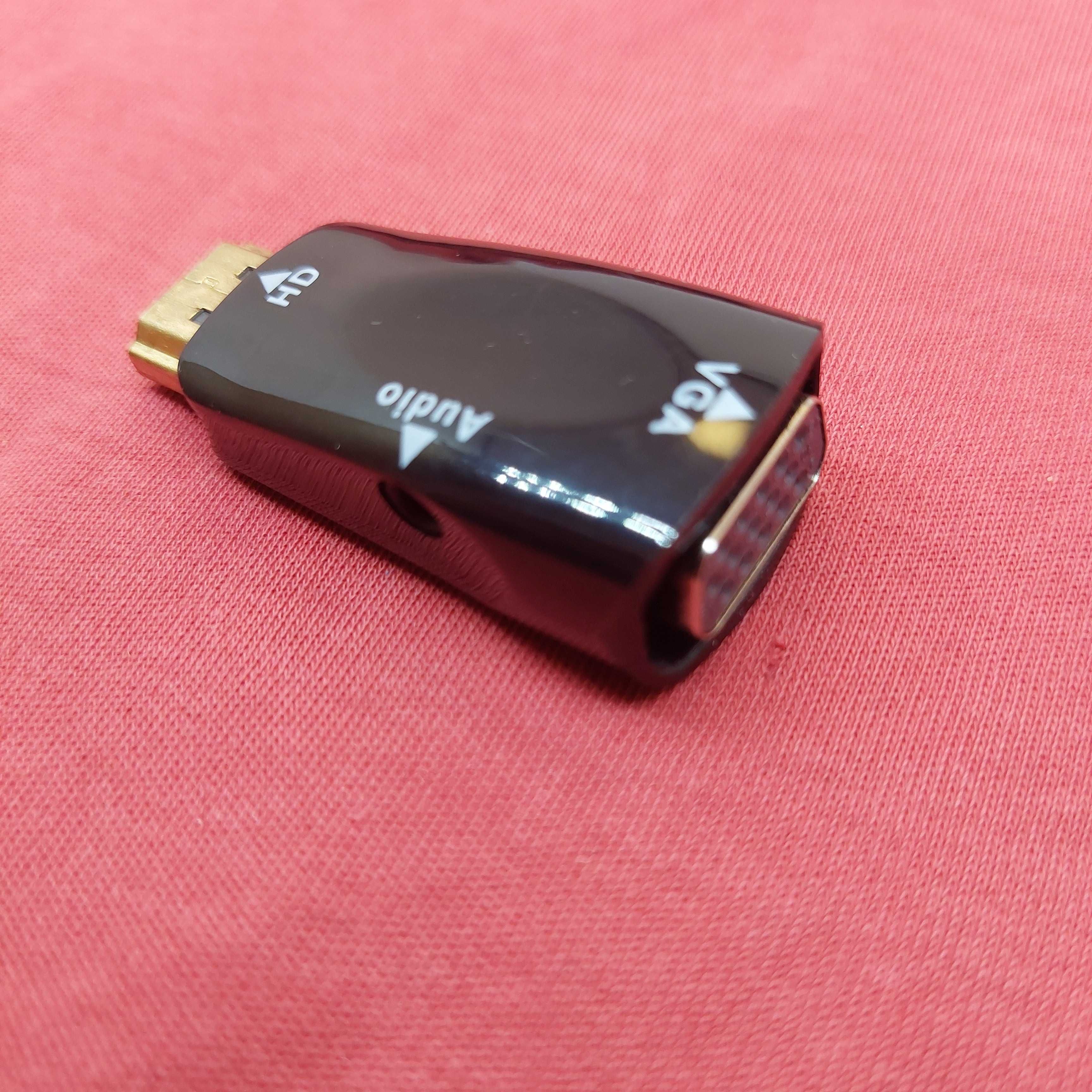 HDMI конвертер в VGA с аудиовыходом для монитора 1080P HD