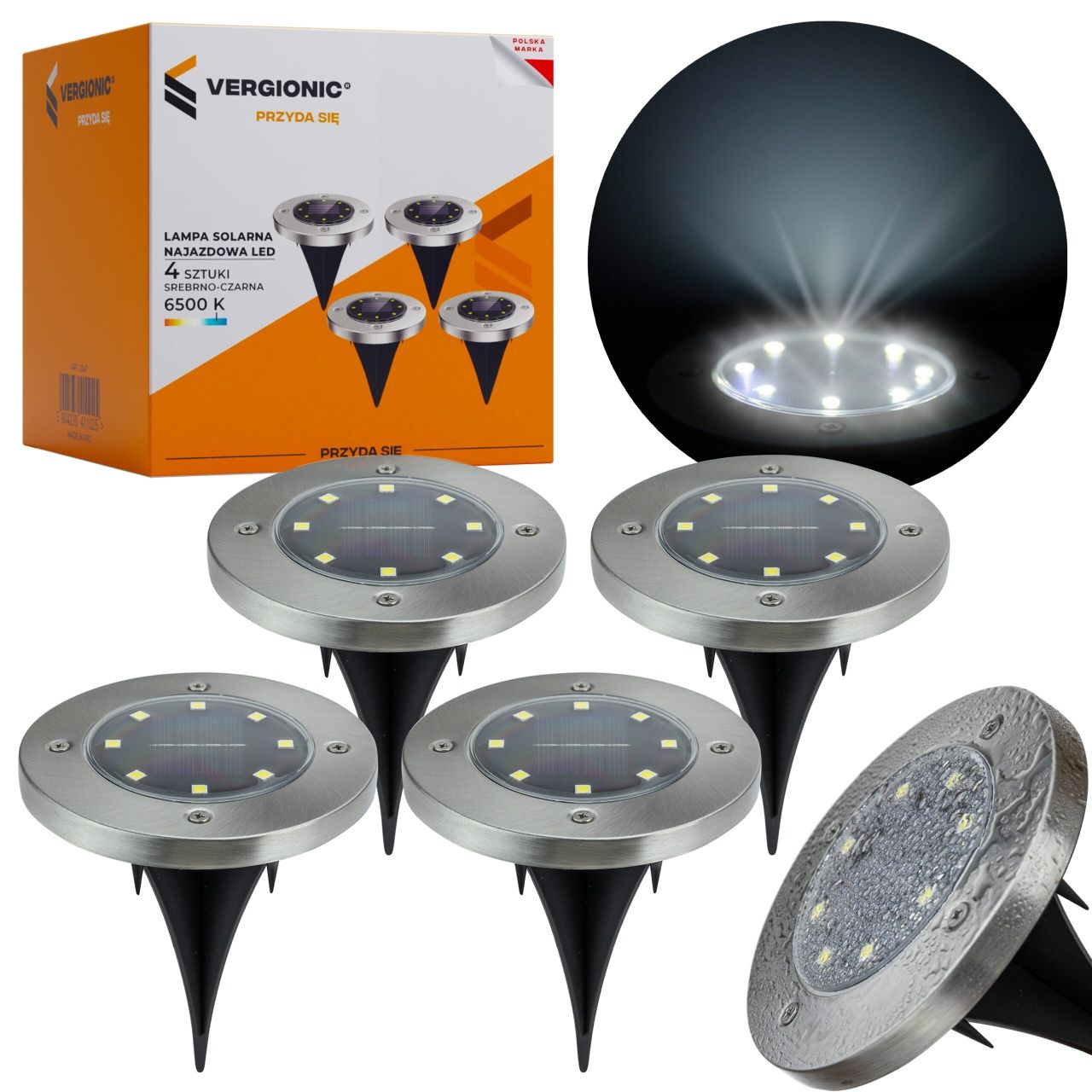 Lampa solarna ogrodowa led wbijana ogrodowa