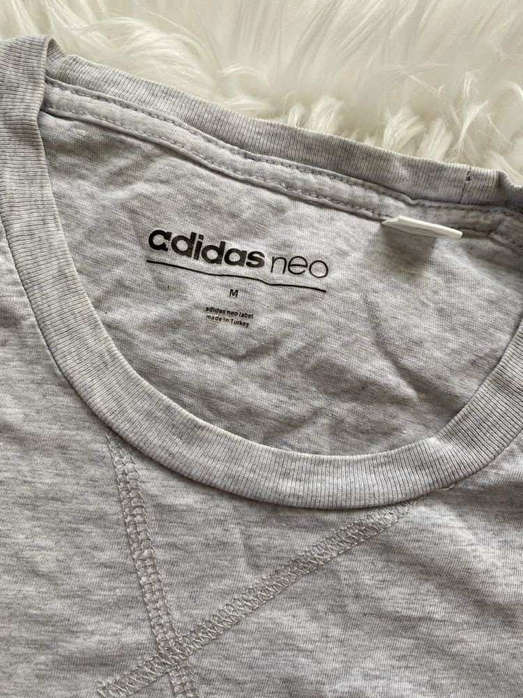 Adidas Neo podkoszulka koszulka męska rozmiar M kolor szary bawełna