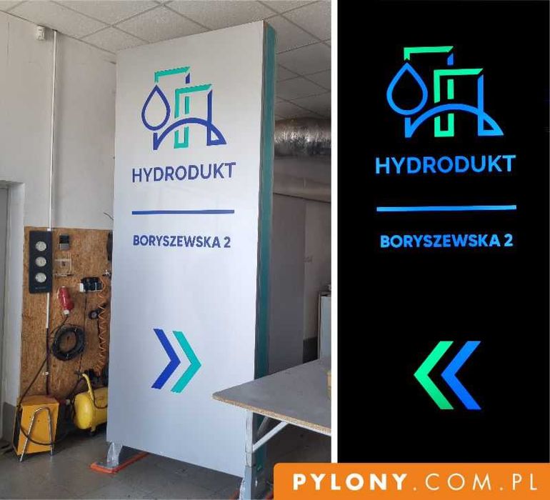 pylon reklamowy 3 m LED  baner reklama Producent/ PRODUCENT / rys .kon