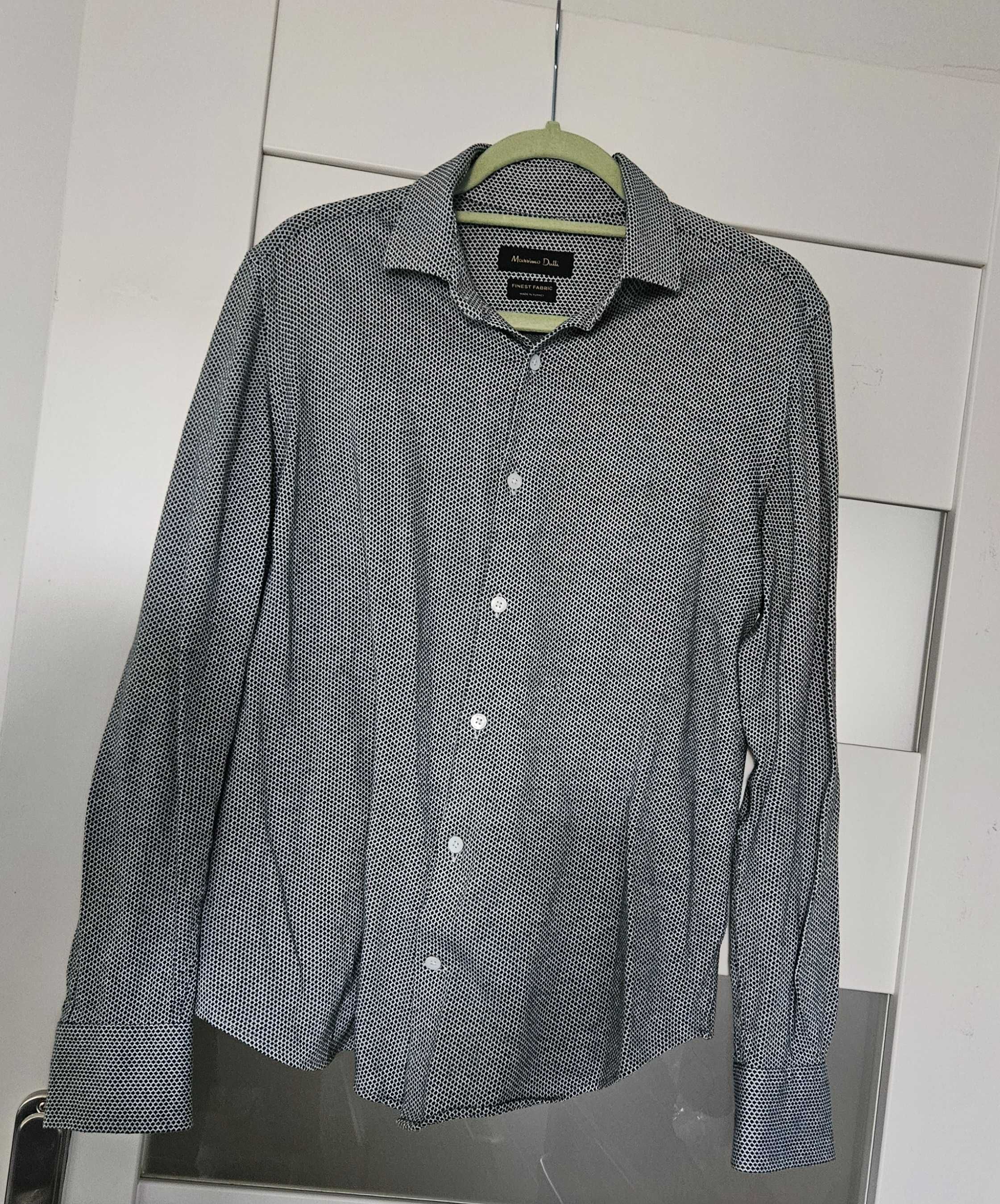 Koszula Massimo Dutti M drobny wzorek bawełna