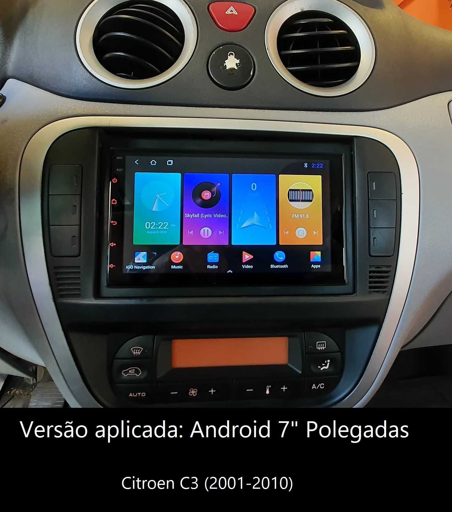 (NOVO) Rádio 2DIN • CITROEN C2 C3 • Android GPS [4+32GB]