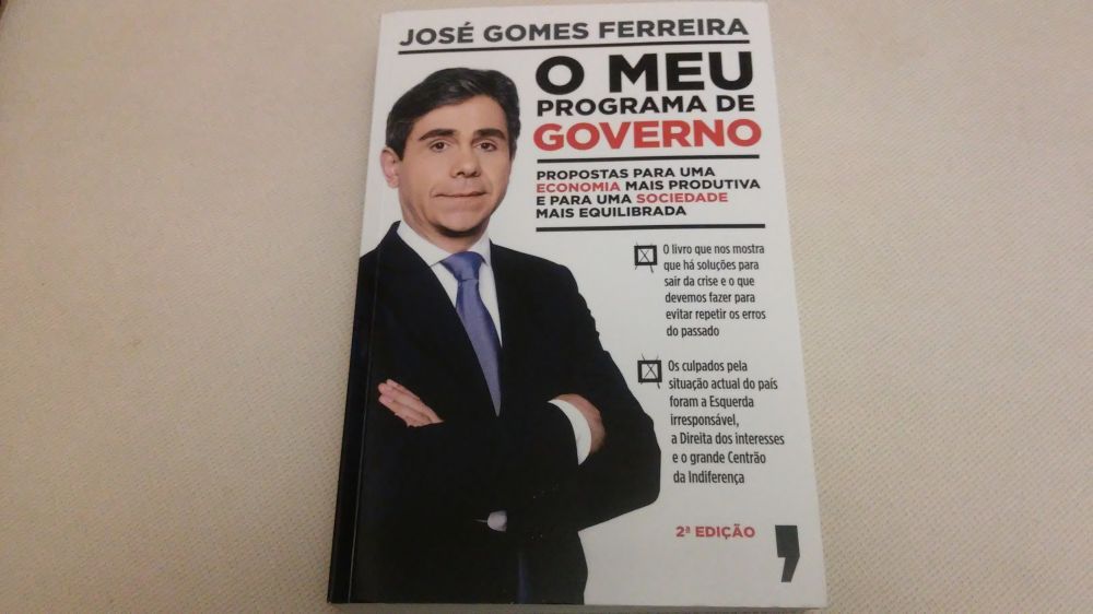 O Meu Programa de Governo, José Gomes Ferreira (NOVO) Portes Grátis