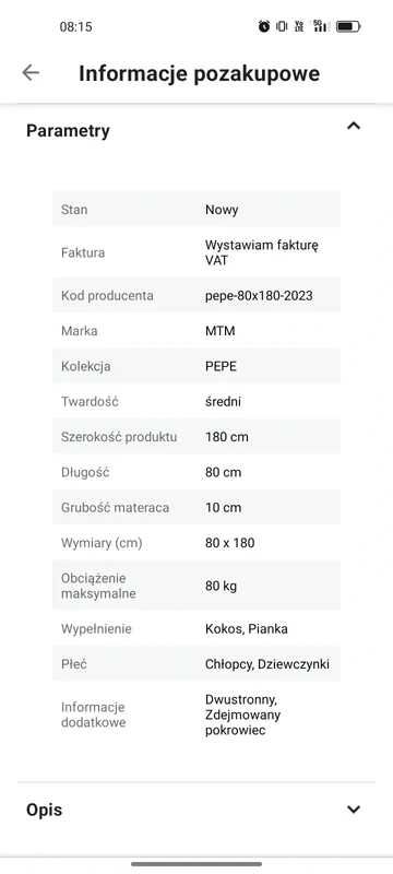 Łóżko domek z materacem