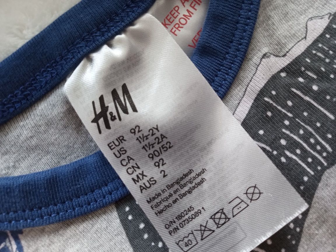 Koszulka+spodenki  H&M 92 nowy