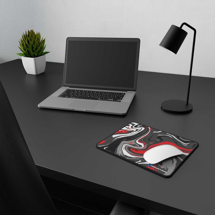 Mousepad MINI ( Vermelho/Cinza/Branco ) ( 24cm x 20 cm )