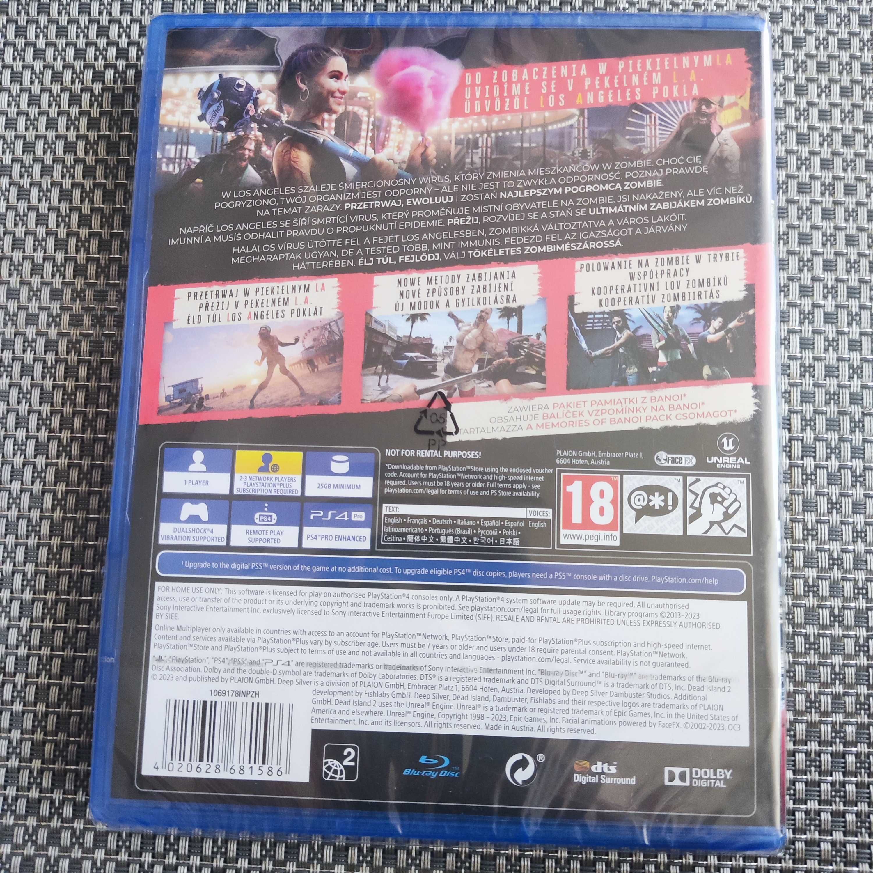 Dead Island 2 - Edycja Day One PS4 nową w folii Polska okładka