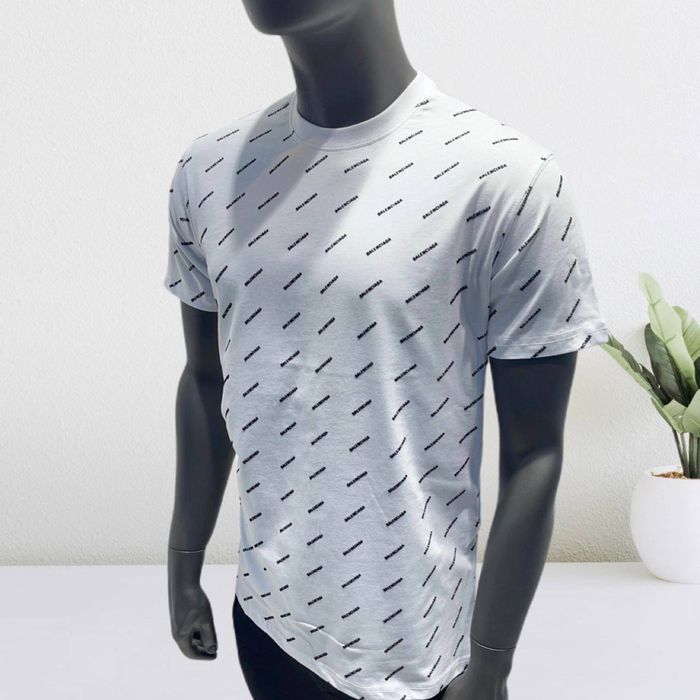 Balenciaga мужская футболка с велюровым рисунком