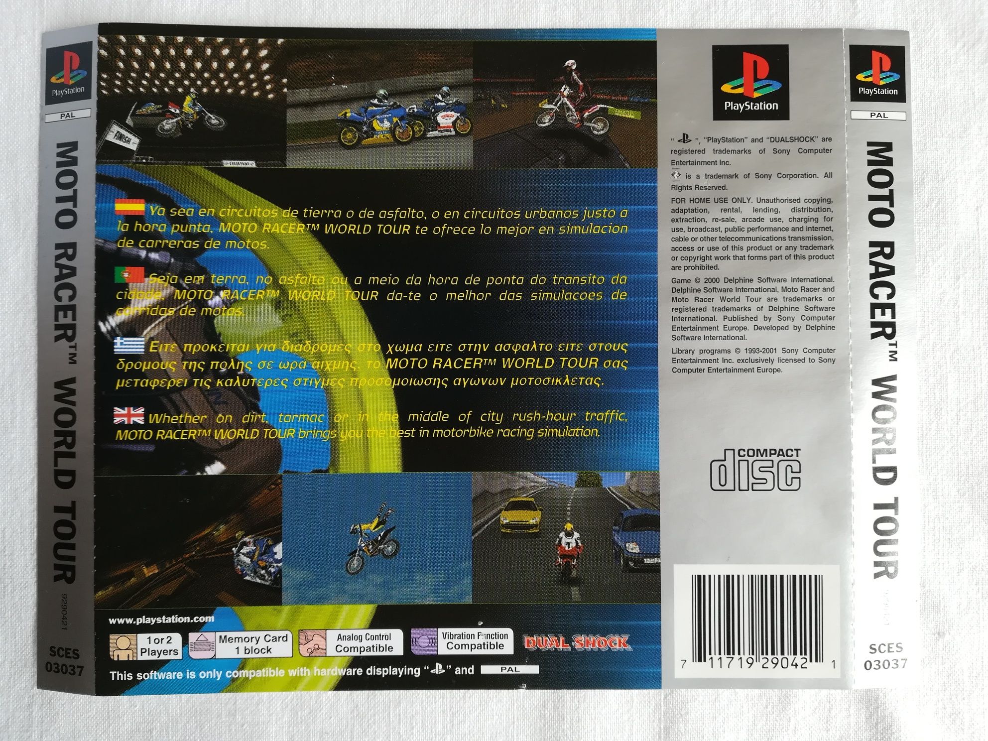 Contracapas, Moto Racer/Point Blank 3/Tekken 3 - Ps1/Playstation