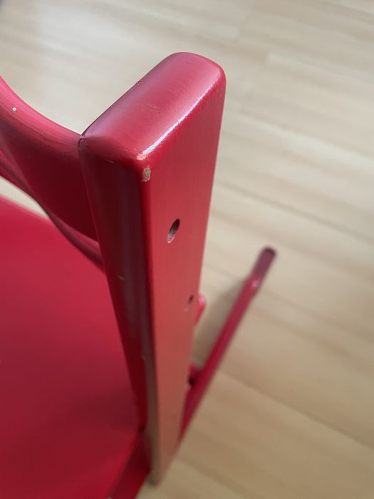 Cadeira stokke + tripp trapp + arnês (cinto) vermelho