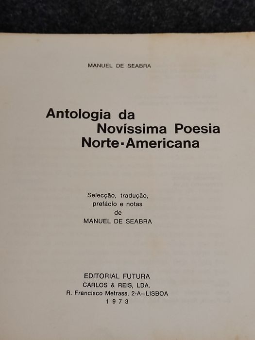 Antologia da Novíssima Poesia Norte Americana - Manuel de Seabra