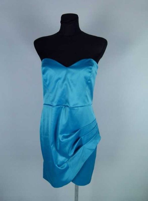 Jane Norman gorsetowa satynowa sukienka mini 14 / 40