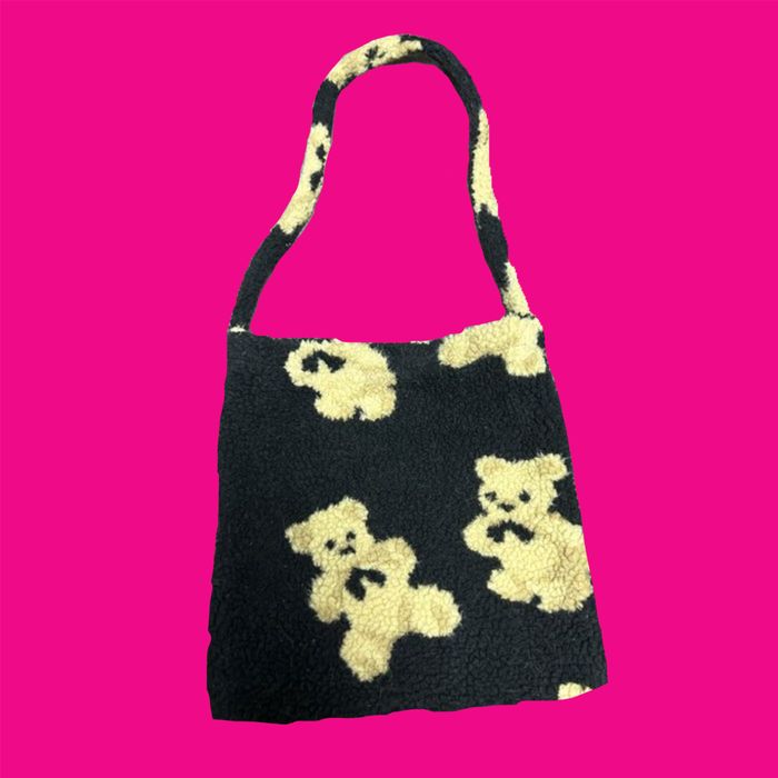 Шопер пухнастий мʼякий з мішками з ліпучкою дрейн альт