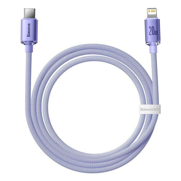 Baseus kabel przewód USB Typ C - Lightning 20W 1,2m fioletowy