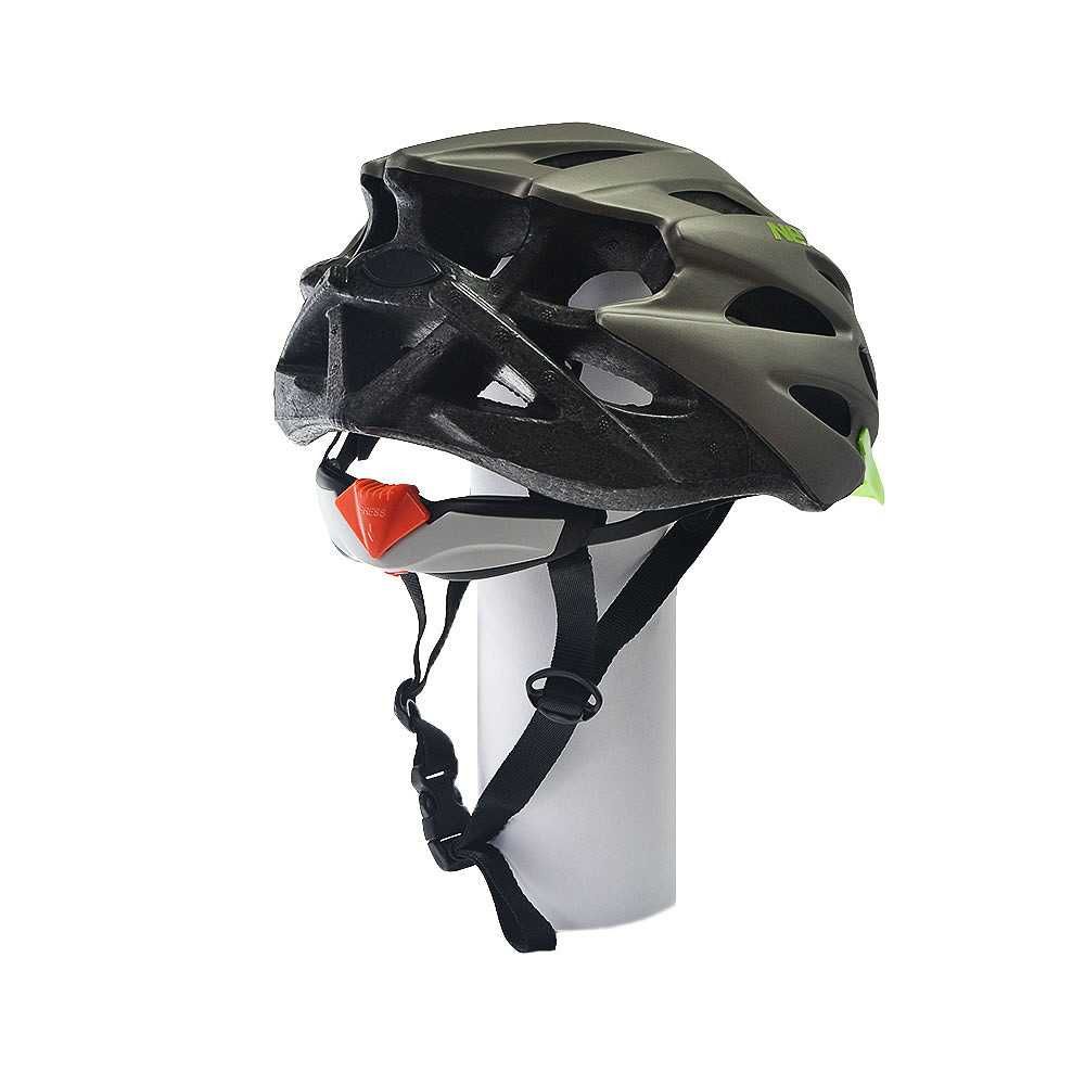 Kask rowerowy Straight MATT, srebrno-zielony