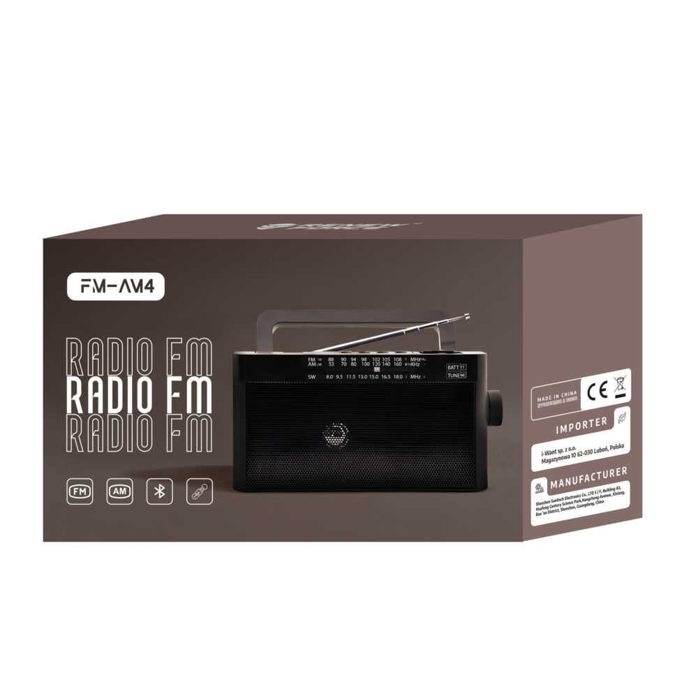 Radio AM FM  Bluetooth na Baterie Pprzenośne FM-AM4
