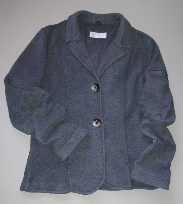 Markowy ciepły żakiet Lisa Campione 34 szary