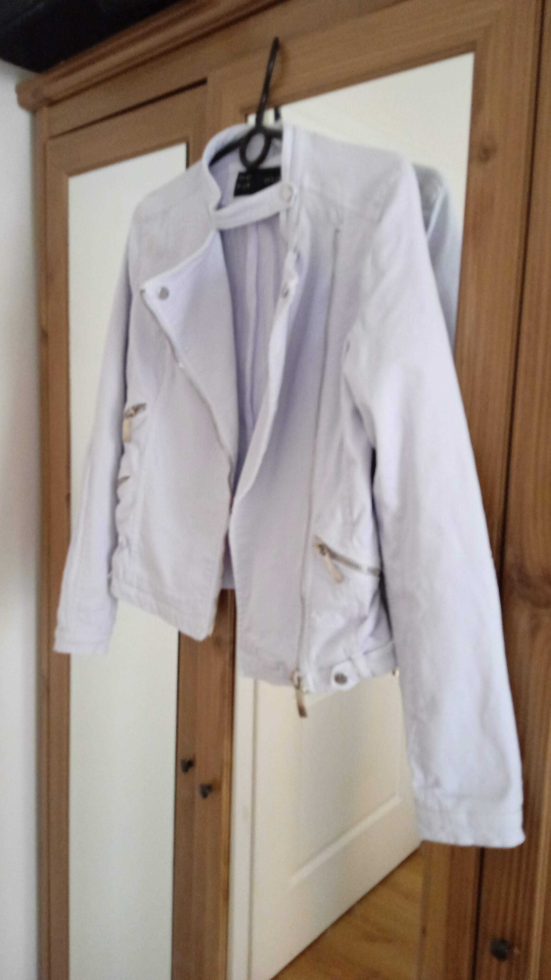 ZARA- ramoneska,  kurtka, blezer niebieski r.34/XS