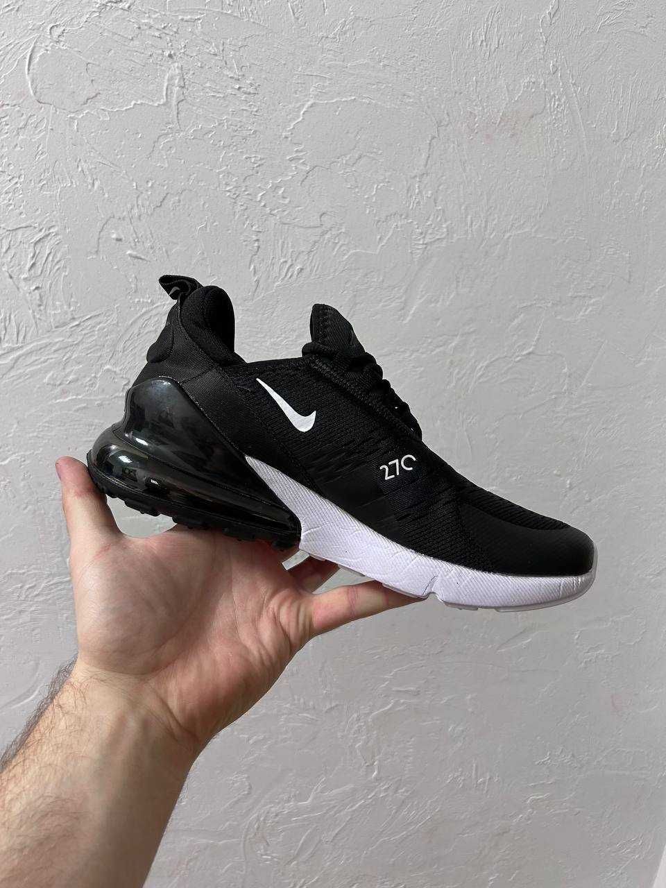 Кросівки Nike Air Max 270 Black White / кроси Найк Аір Макс 270 чорні