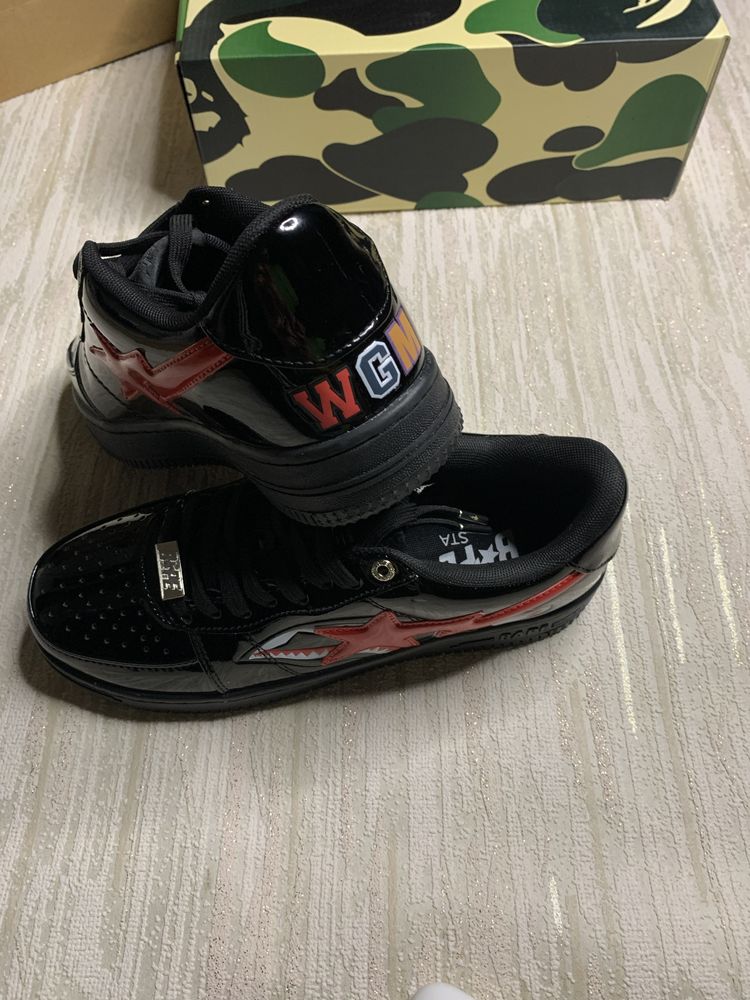 41-45р Bathing Ape Bapesta Shark Black /Кросівки Bape /Кроссовки Bape