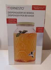 Dispensador de bebidas em vidro 5,4 Litros - NOVO e Selado.