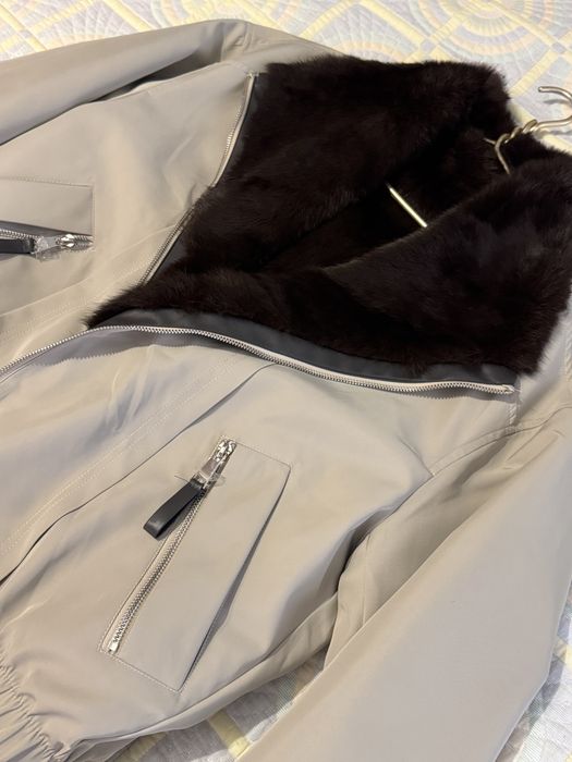 Зимова куртка з натурального хутра кролика