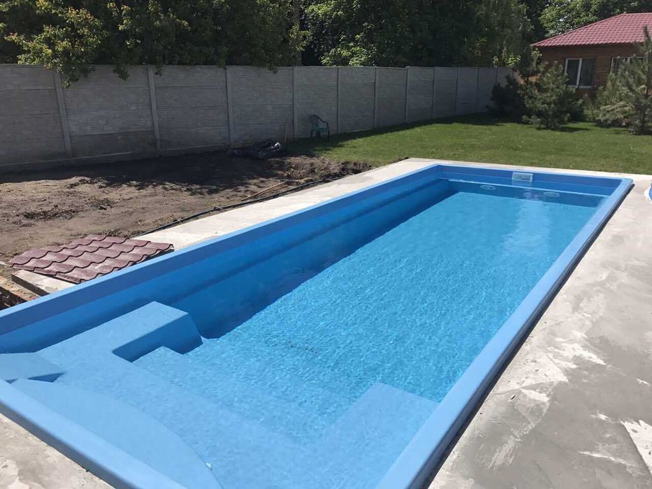 Комфортний басейн “Пляж” — 7,6 x 3,6 x 1,5 м | Монтаж під ключ Якісний