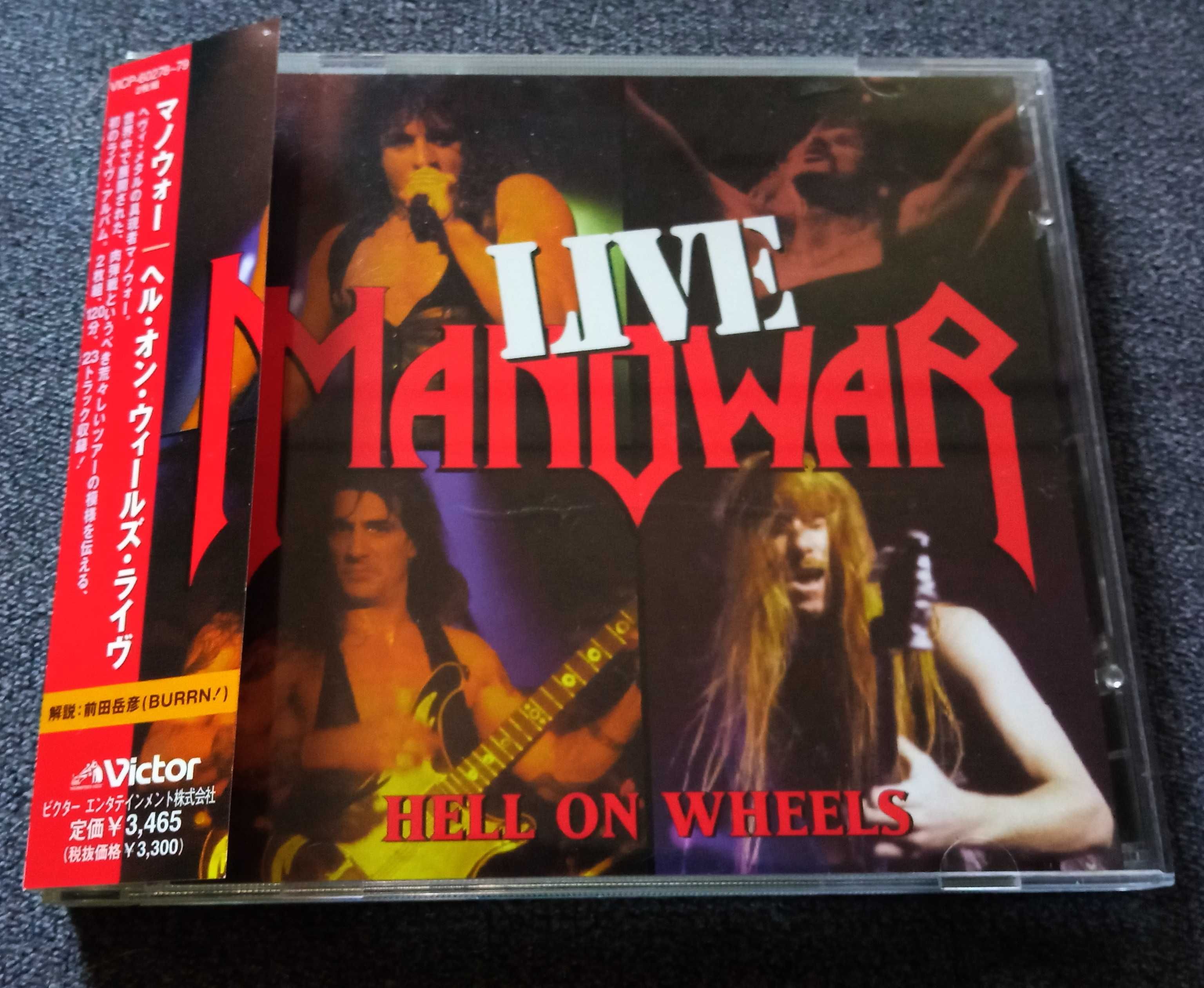 Manowar Hell On Wheels (Live) Live 2CD Japan Obi