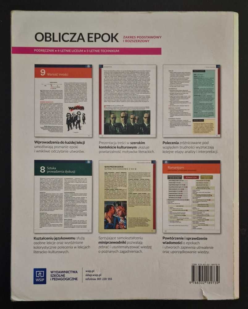 Język Polski - Oblicza Epok 2.2 - podręcznik klasa 2 WSiP