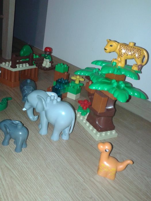Klocki Lego Duplo 6156 fotoSafari zoo zwierzęta słoń hipo tiger samolo