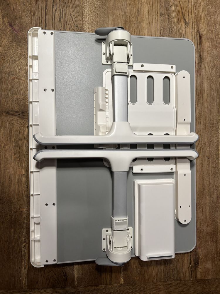 SAIJI stolik pod laptopa, stolik do łóżka z lampą LED