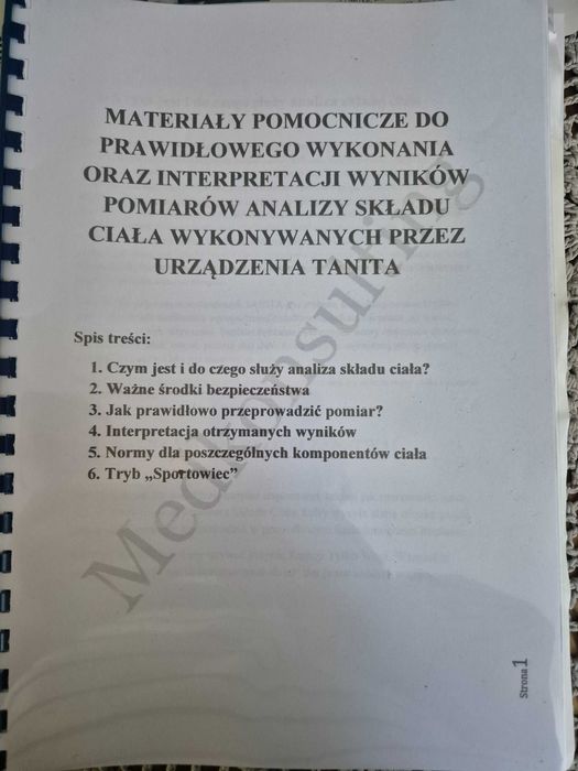Analizator składu ciała Tanita MC-780  z gwarancją