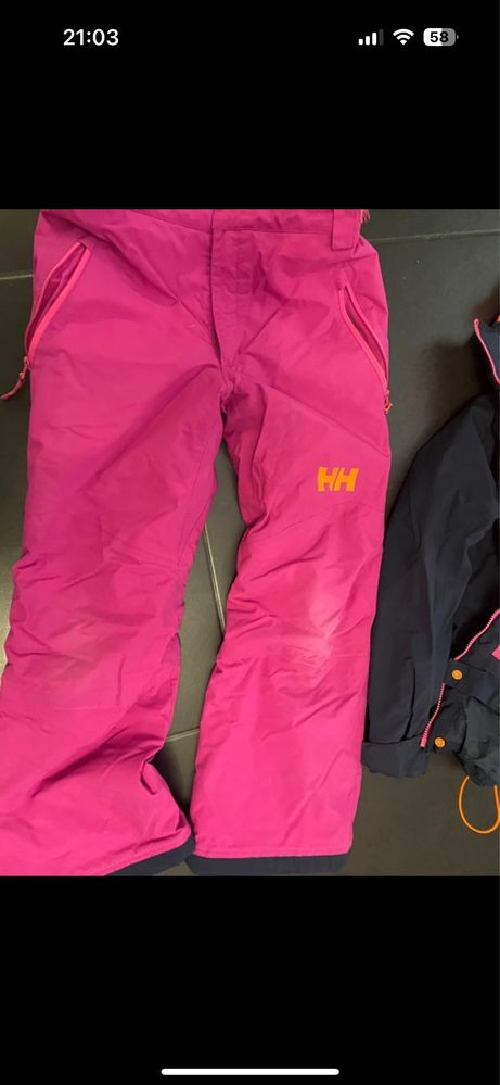 Spodnie kurtka komplet narciarski Helly Hansen 164