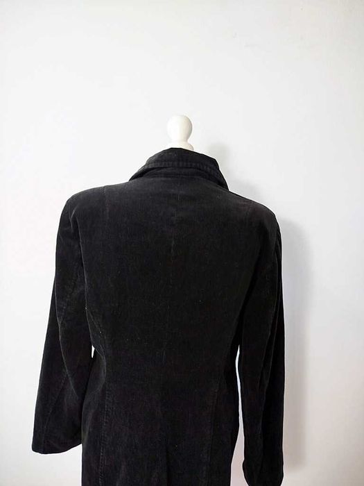 Naf Naf czarny sztruksowy płaszczyk