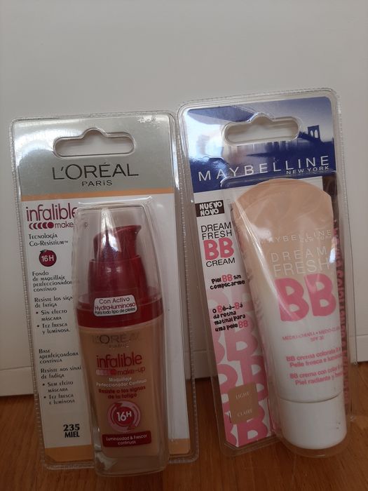 Bases Maybelline, L'Oreal e Garnier (várias tonalidades)