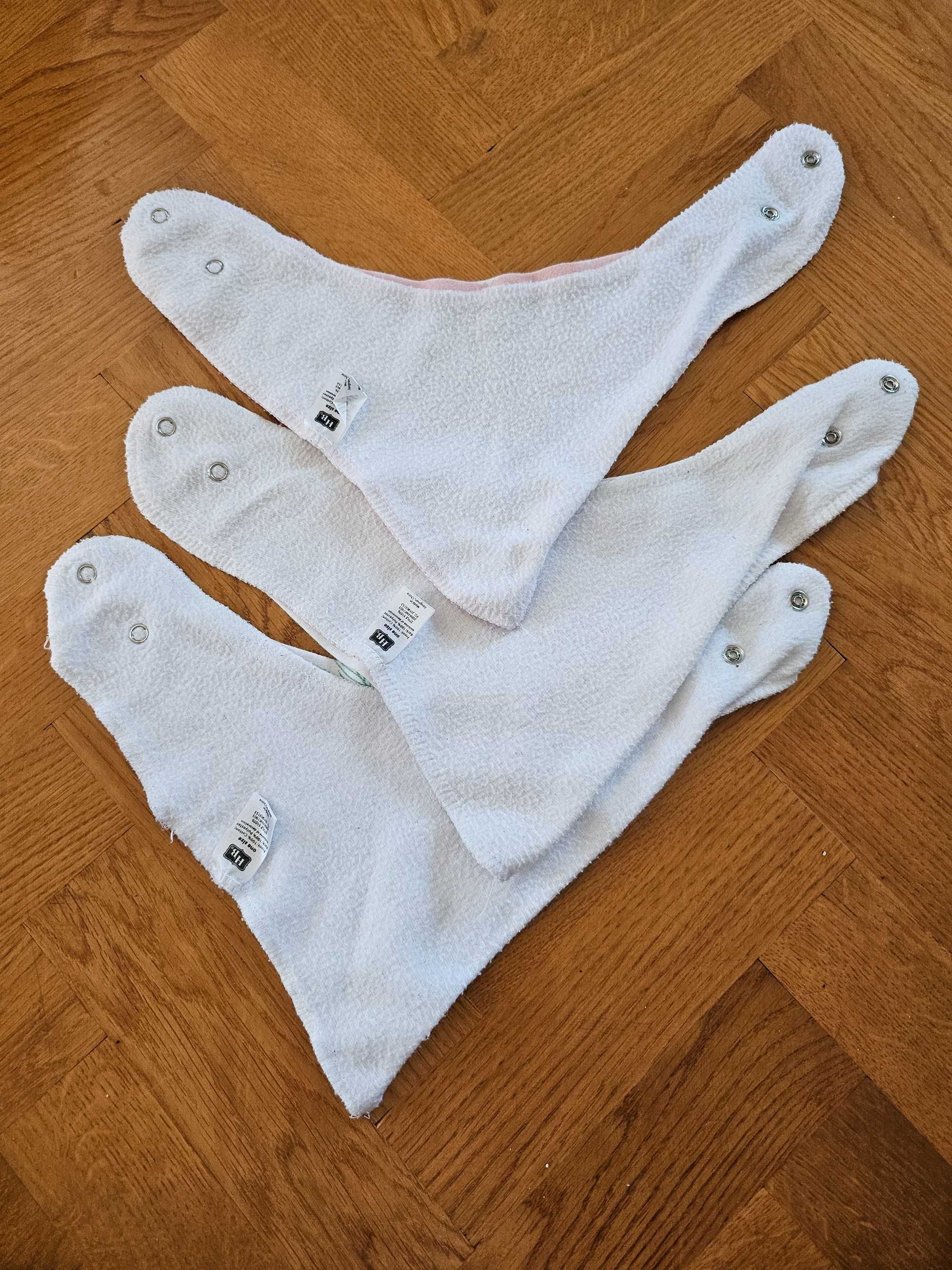3 apaszki chustki pod szyję zapinane na napy